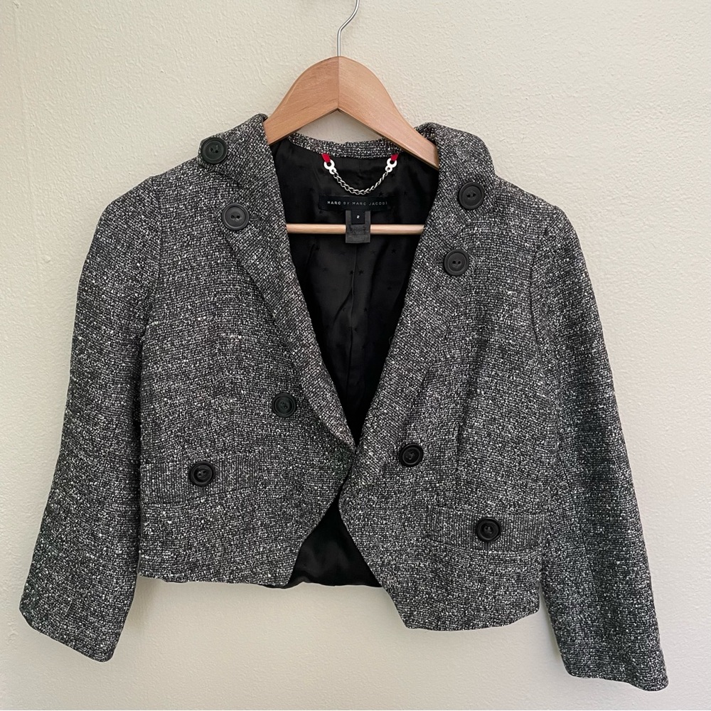 Marc By Marc Jacobs Button Up Crop Blazer